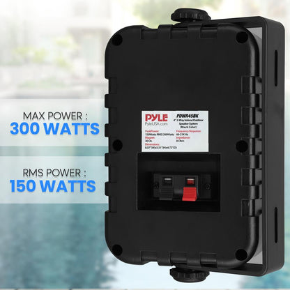 2-Way Indoor/Outdoor Speaker System 300W Black