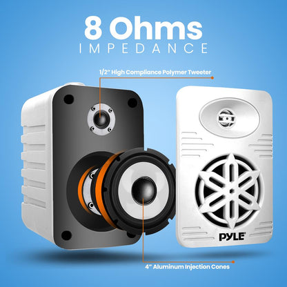 2-Way Indoor/Outdoor Speaker System 300W White