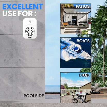 2-Way Indoor/Outdoor Speaker System 300W White