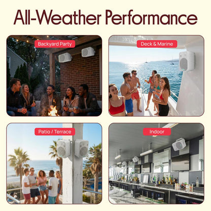 6.5" Indoor/Outdoor Wall Mount Speakers