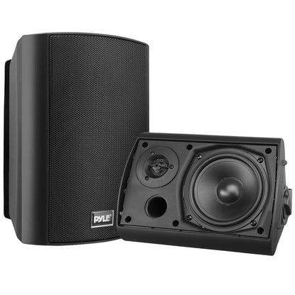 5.25" Indoor/Outdoor Wall Mount Speakers Black