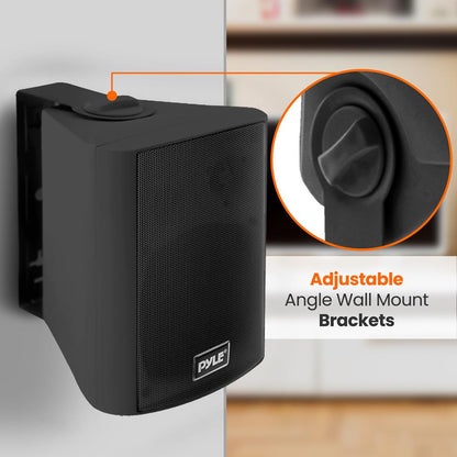 5.25" Indoor/Outdoor Wall Mount Speakers Black