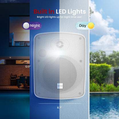 5.25" Indoor/Outdoor Wall Mount Speakers 600W White