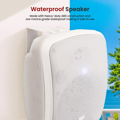 5.25" Indoor/Outdoor Wall Mount Speakers 600W White