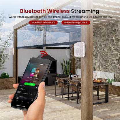 5.25" Indoor/Outdoor Wall Mount Speakers 600W White