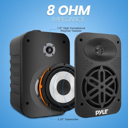 2-Way Indoor/Outdoor Speaker System 500W Black