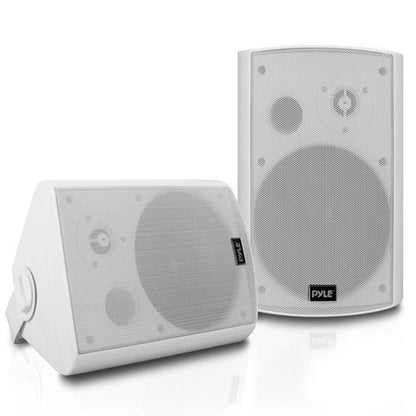 6.5'' Indoor/Outdoor Wall Mount Speakers White 2 Pack