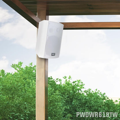 6.5'' Indoor/Outdoor Wall Mount Speakers White 2 Pack