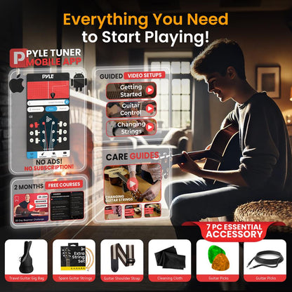 Electric Acoustic Guitar Kit with Amplif