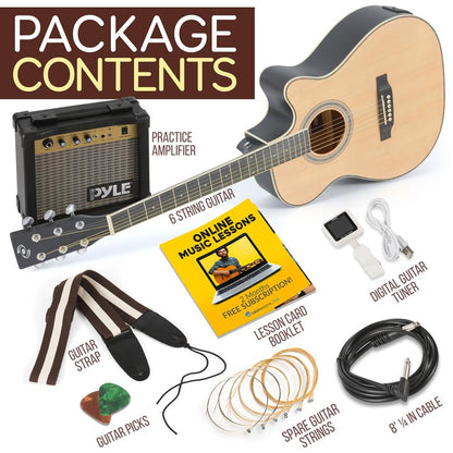 Electric Acoustic Guitar Kit with Amplif