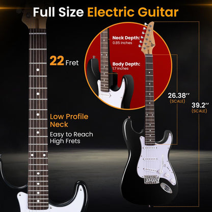 ST Style Electric Guitar Kit Black