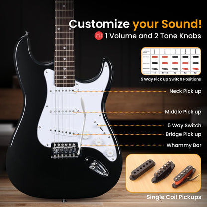 ST Style Electric Guitar Kit Black