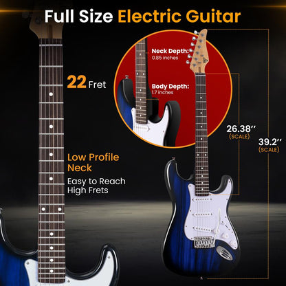 ST Style Electric Guitar Kit Blue