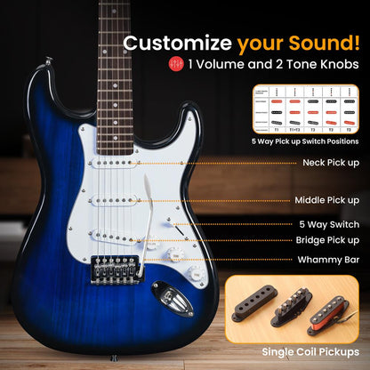 ST Style Electric Guitar Kit Blue