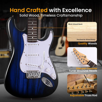 ST Style Electric Guitar Kit Blue