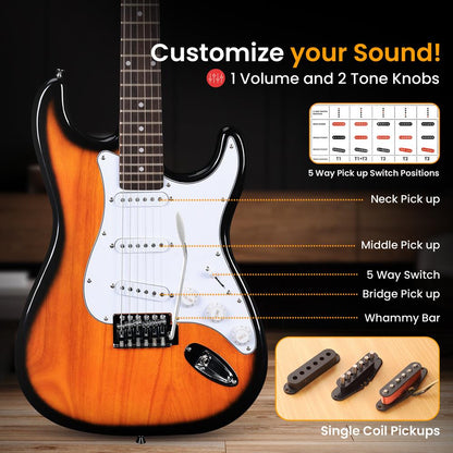 ST Style Electric Guitar Kit Sun Burst