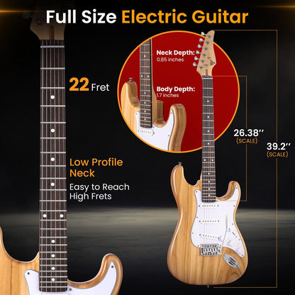 ST Style Electric Guitar Kit Natural Finish