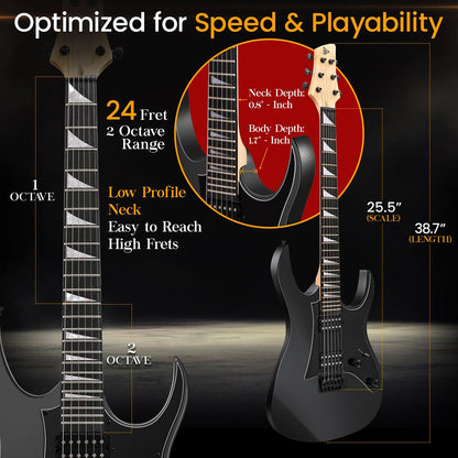 Electric Guitar Kit Black Matte