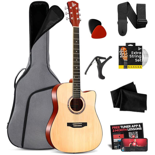 Acoustic Guitar Kit Natural, Premium Kit