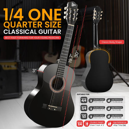 Classic Style Junior Scale Guitar Black