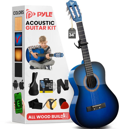34’’ Acoustic Classic Guitar Blue