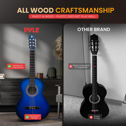 34’’ Acoustic Classic Guitar Blue
