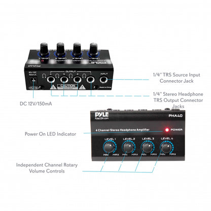 4-Ch. Stereo Headphone Amplifier