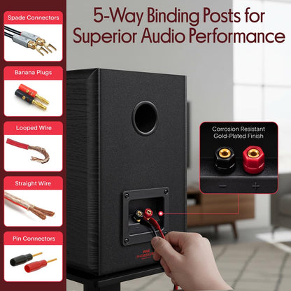 Bookshelf Speakers Black 6.5"