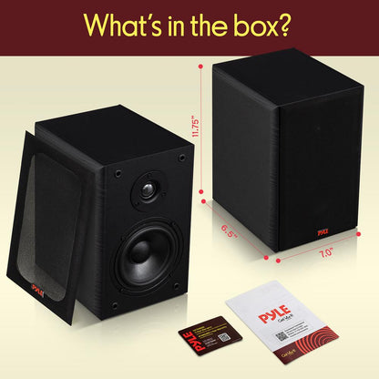 Bookshelf Speakers Black 6.5"