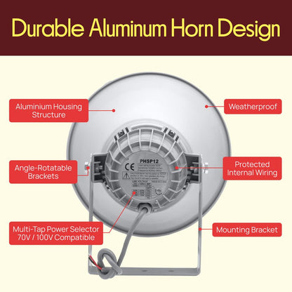 12.7'' Indoor/Outdoor PA Horn Speaker