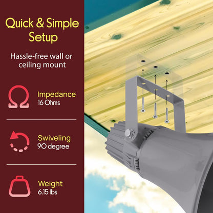 16'' Indoor / Outdoor PA Horn Speaker