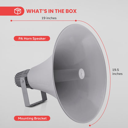 19.5'' Indoor / Outdoor PA Horn Speaker