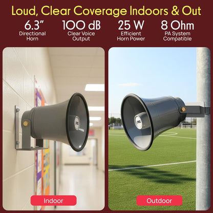 6.3'' Indoor / Outdoor PA Horn Speaker