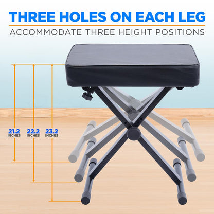 Adjustable Padded Keyboard Bench