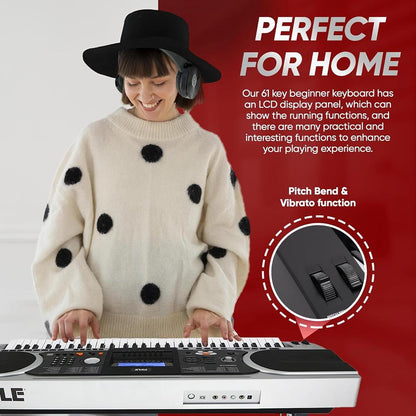 Digital Musical Karaoke Keyboard Silver
