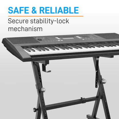 Keyboard Stand, Max Stability, Steel Construction, Adjustable Height
