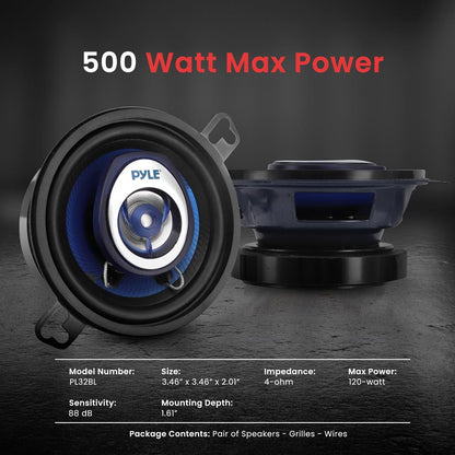 Two-Way Speaker System 120W Blue