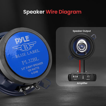 Two-Way Speaker System 120W Blue