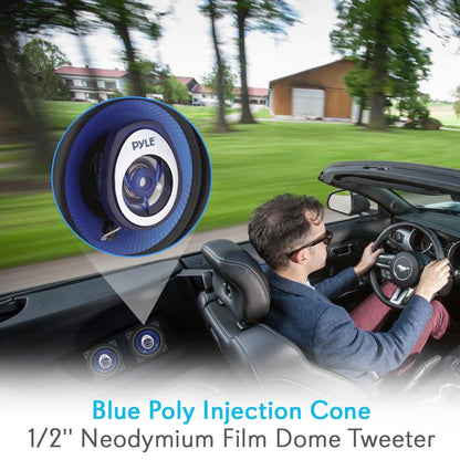 4 inch Component Car Speakers Blue