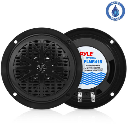 4'' Waterproof Stereo Speaker System Black