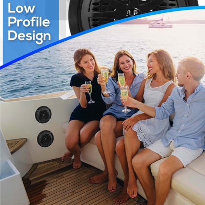4'' Waterproof Stereo Speaker System Black
