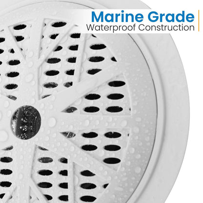 4'' Waterproof Stereo Speaker System White