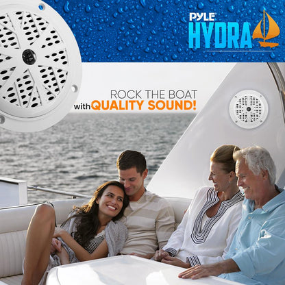 4'' Waterproof Stereo Speaker System White