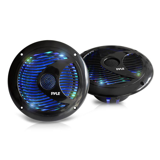 6.5 inch Component Marine LED Speakers 150W Black