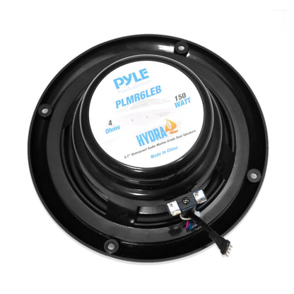 6.5 inch Component Marine LED Speakers 150W Black