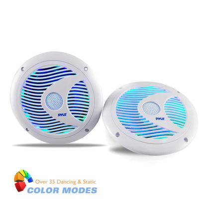 6.5 inch Component Marine LED Speakers 150W White