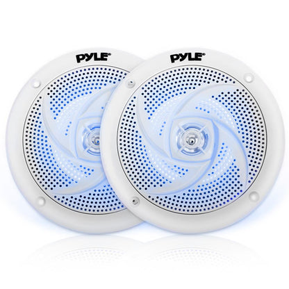 4'' Low-Profile Marine LED Speakers White