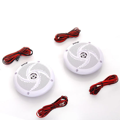 4'' Low-Profile Marine LED Speakers White
