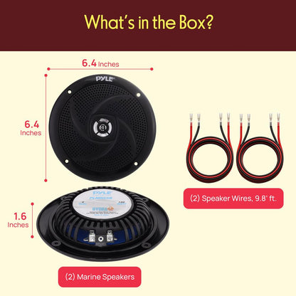 5.25'' Low-Profile Marine Grade Speakers Black
