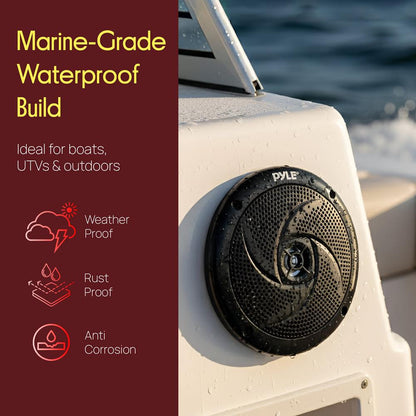 5.25'' Low-Profile Marine Grade Speakers Black